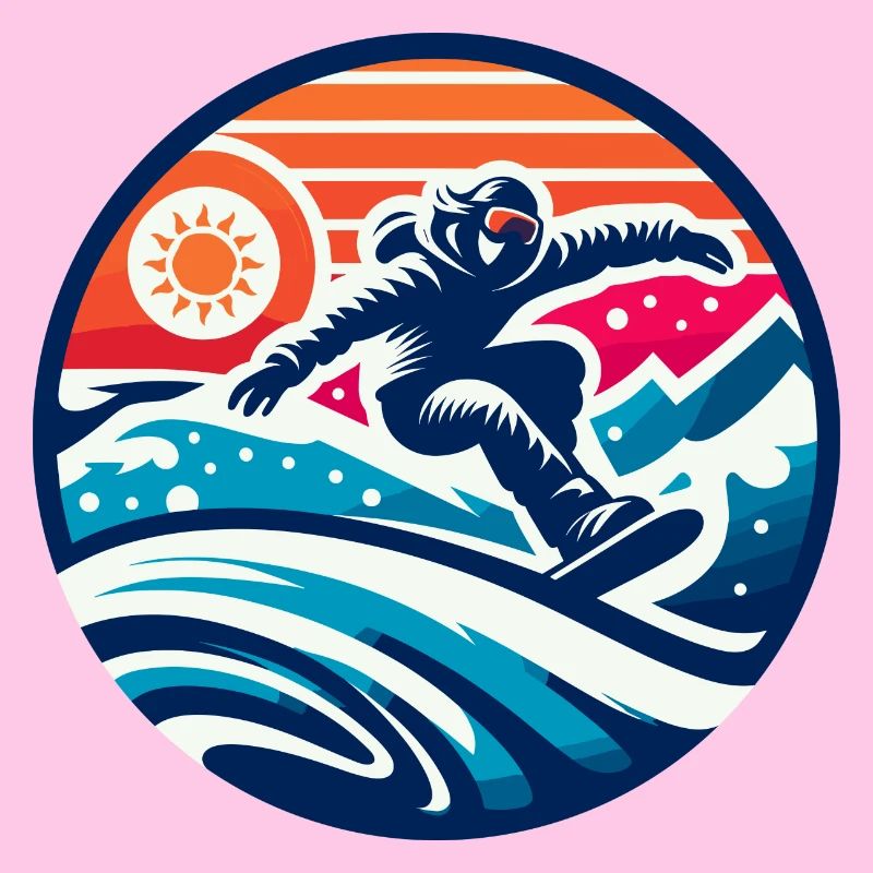 Expression Graphique d'un Snowboarder