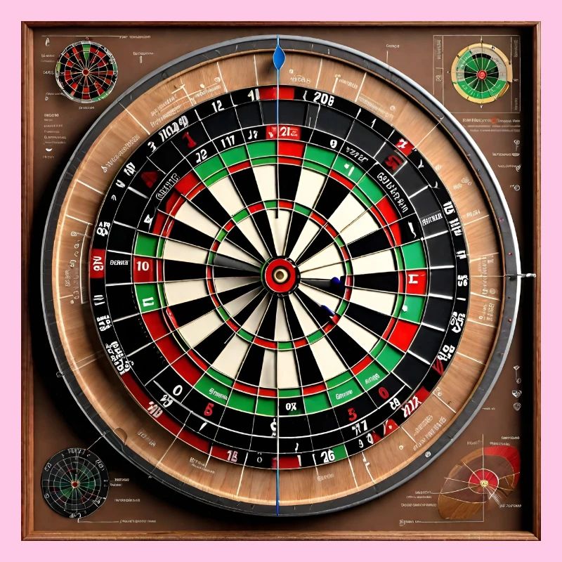 Anatomie einer Dartscheibe