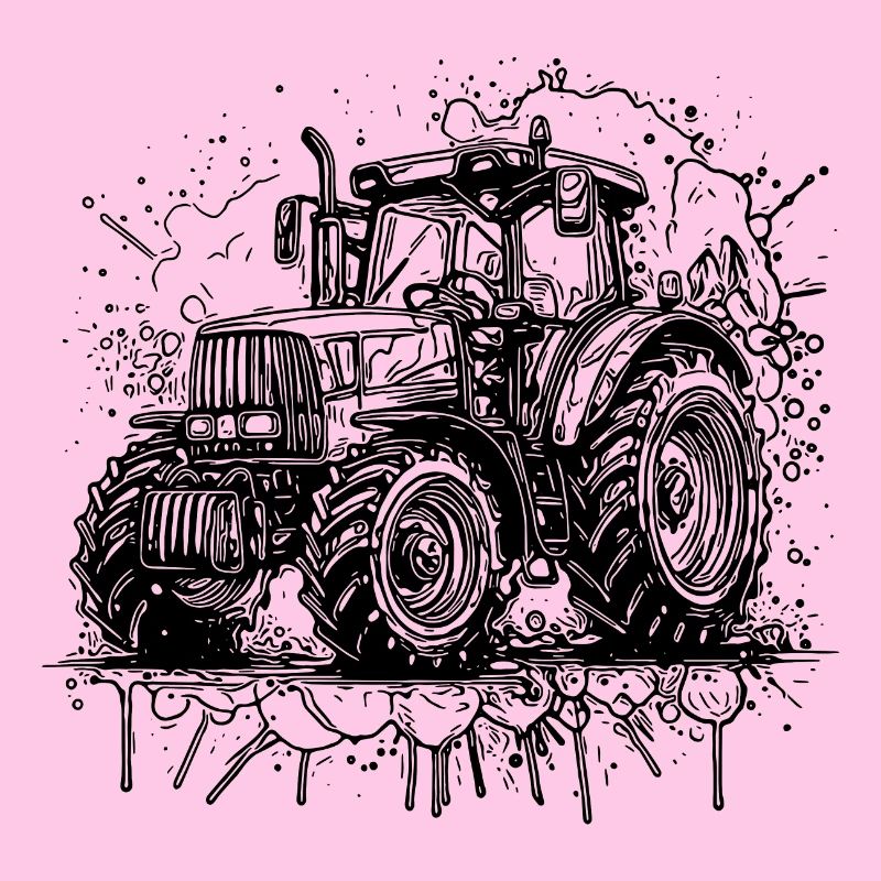 Traktor Splash Design mit Feld Schlepper Experten