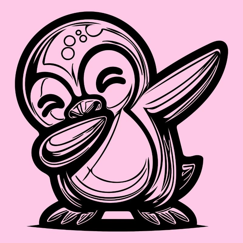 Süsser Pinguin Kleiner Dabbing Pinguin