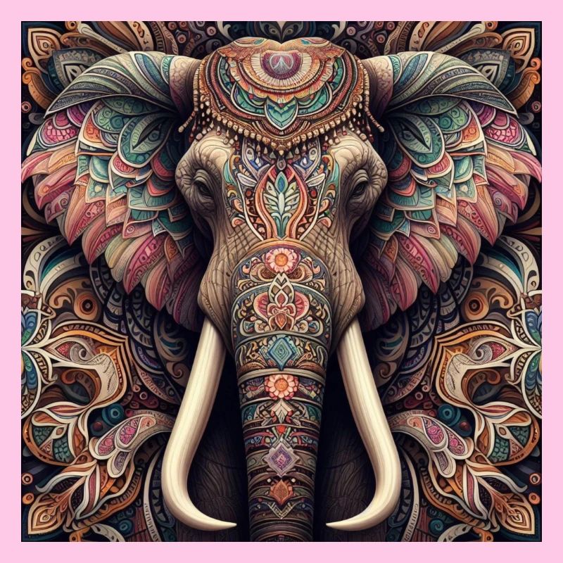 Éléphant décoré