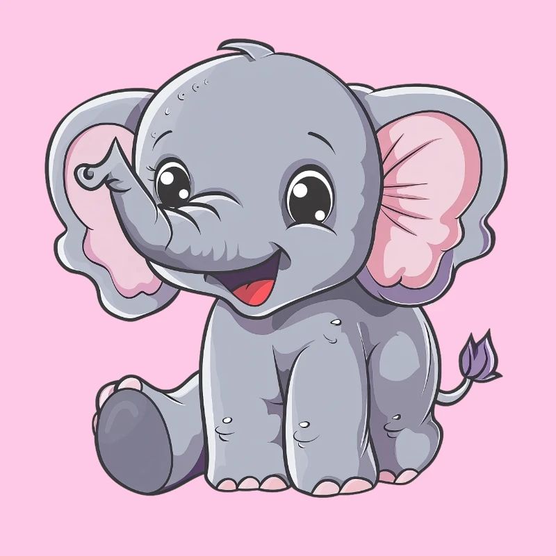 Éléphant mignon pour les enfants