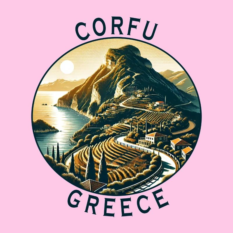 Design de l'île de Corfou en Grèce