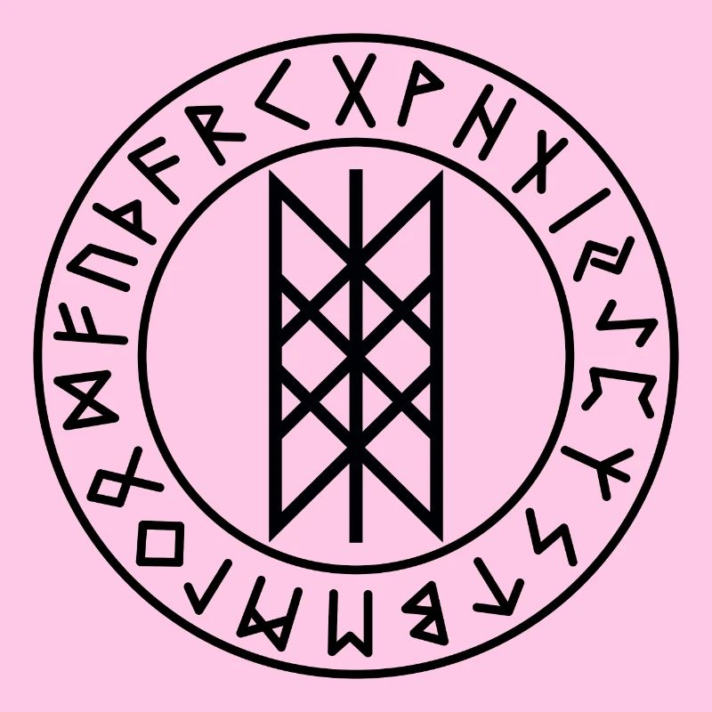 Wyrd black runes circle