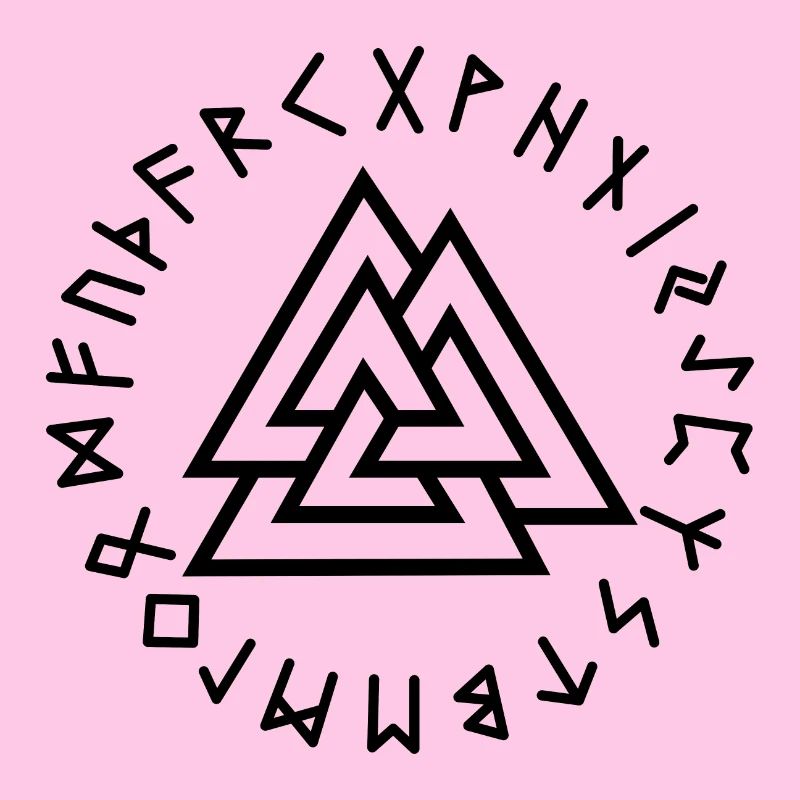 Valknut-Runen schwarz