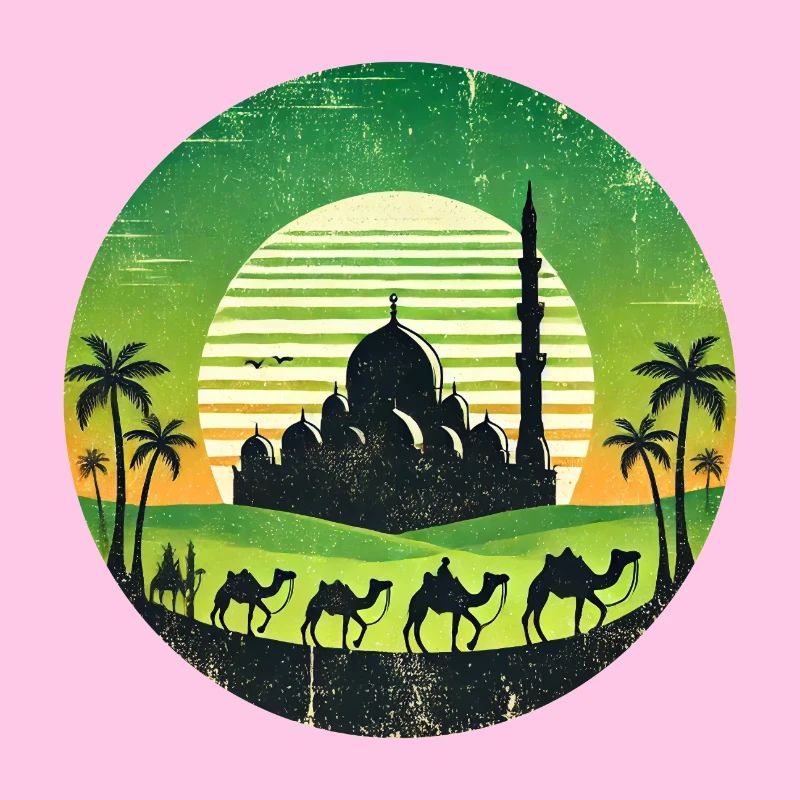 Marrakesch Moschee Kamele Design