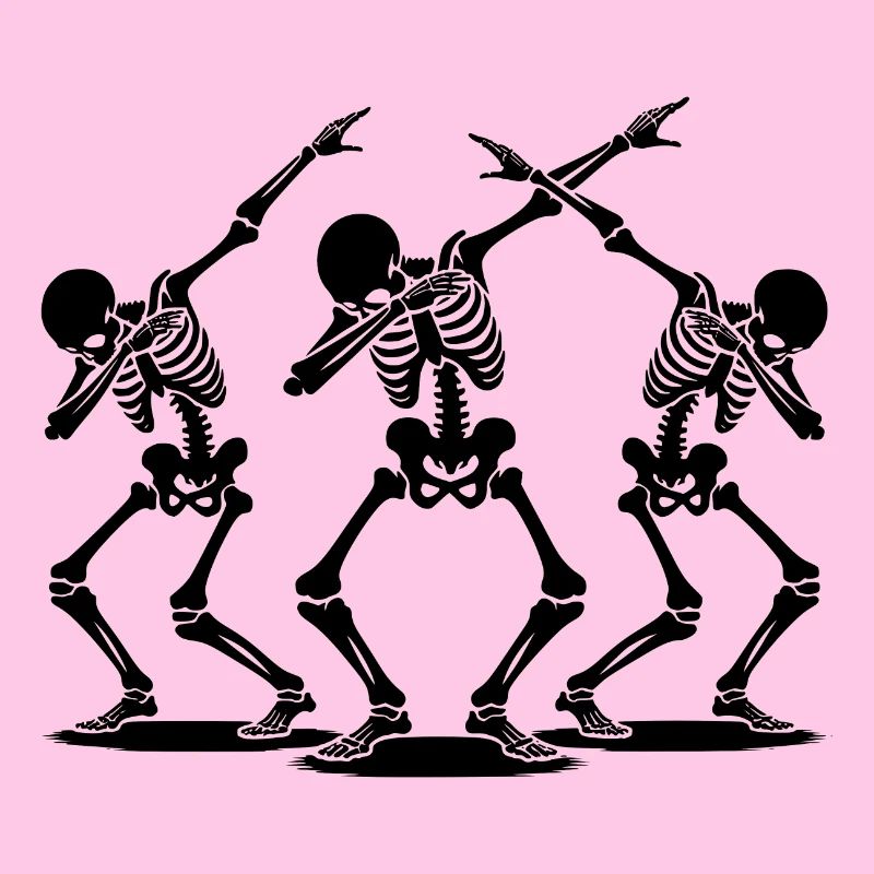 Dancing Dabbing Halloween Skeletons