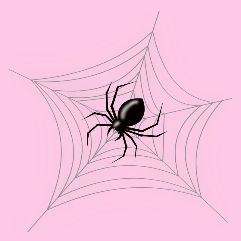 Scary Halloween Spider in its Web