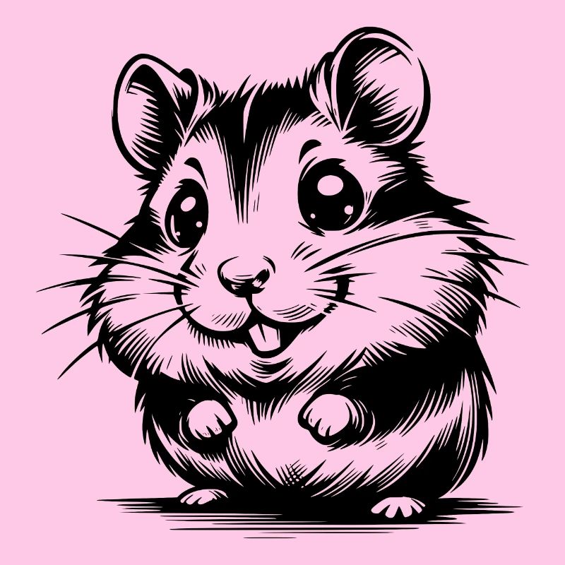 Bébé hamster mignon enfants dessin