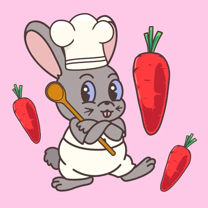 Rabbit Rabbit Turnips Kitchen Chef Cooks Cook