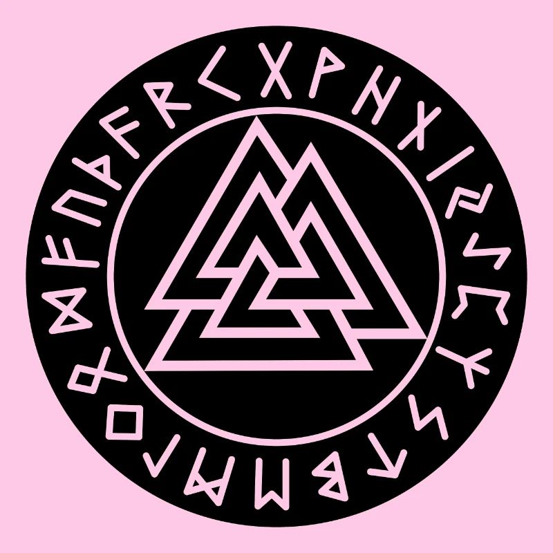 Cercle runique noir de Valknut