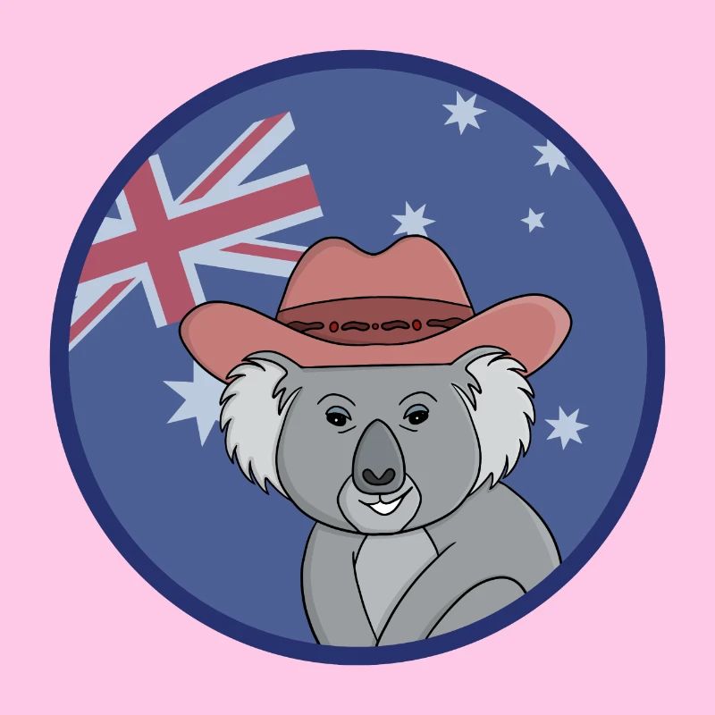 Adorable koala avec le drapeau australien