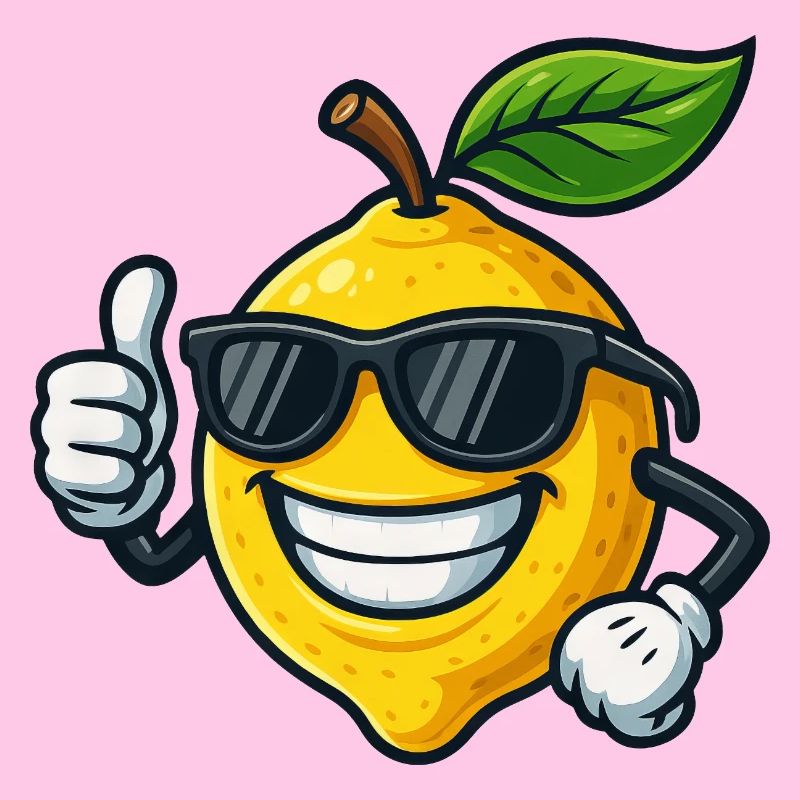 Fruité Jaune Citron Été Cool Pouce Levé