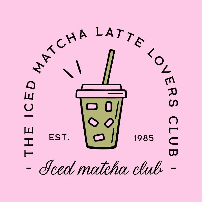 Iced matcha latte glacé