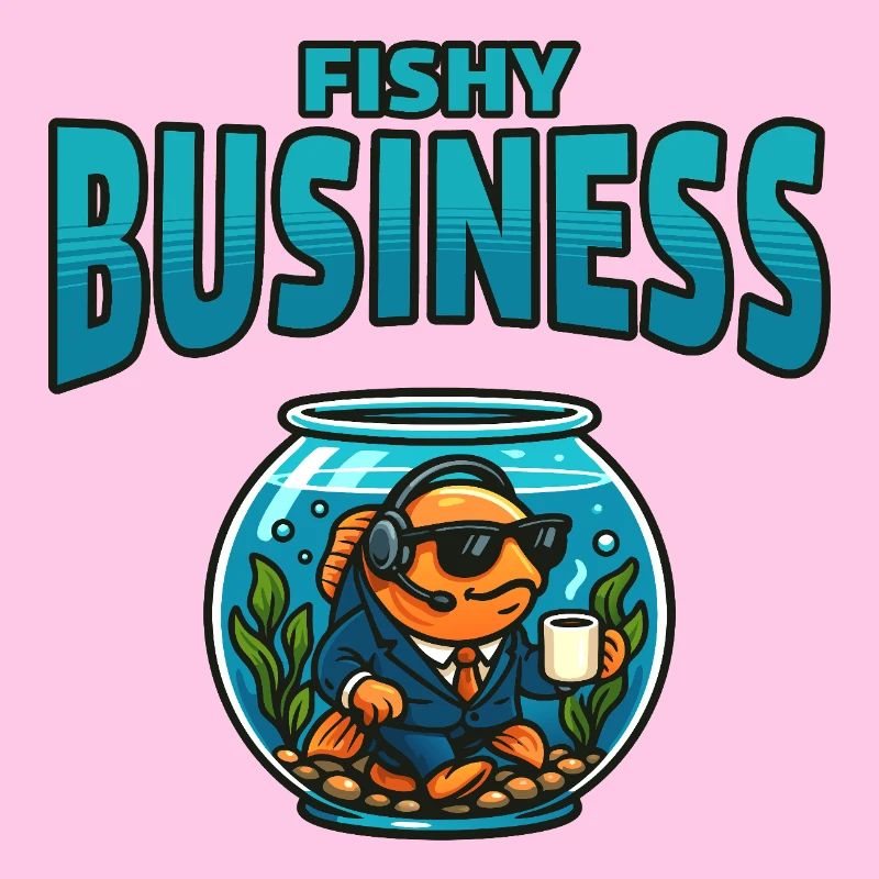 Fischgeschäft im Aquarium