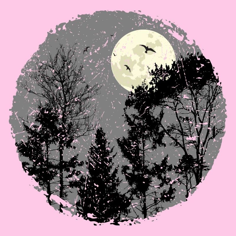 Hallowing Night Forest Scene