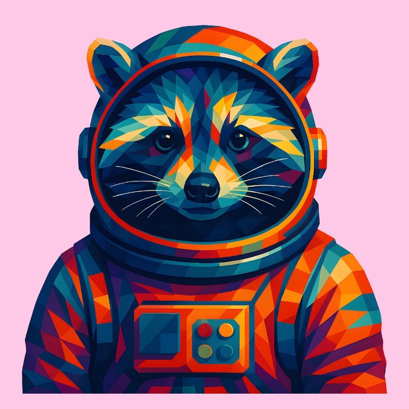 Animaux de style WPAP - Astronaute raton laveur