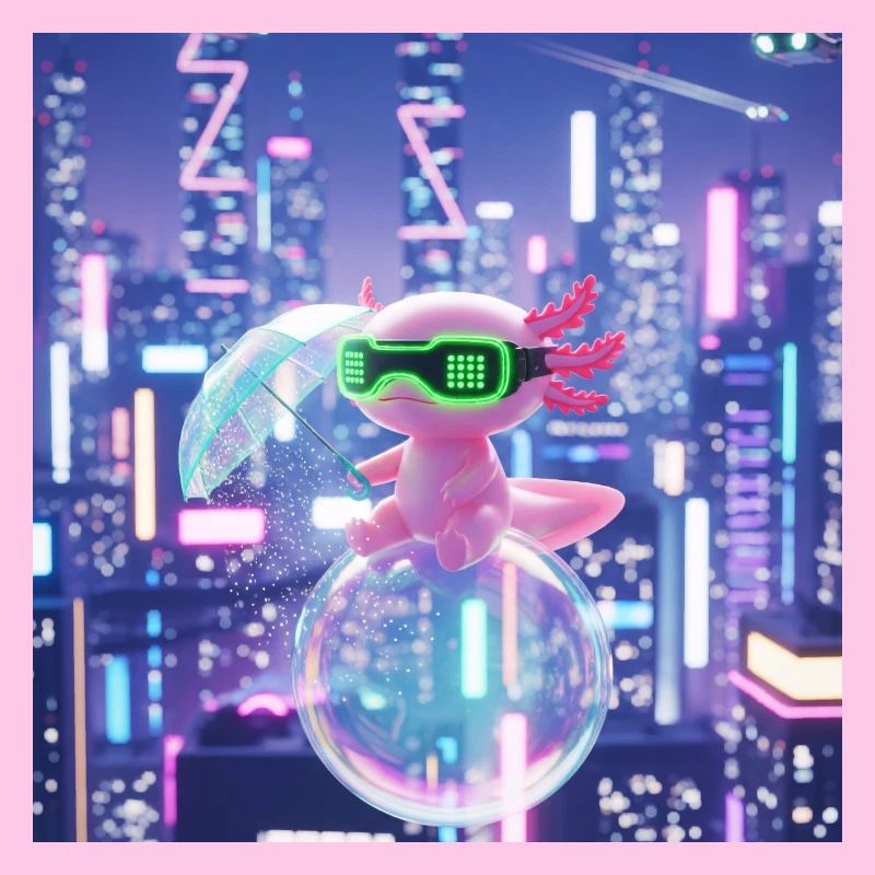 Futuristischer Neon-Drache mit VR-Ausrüstung