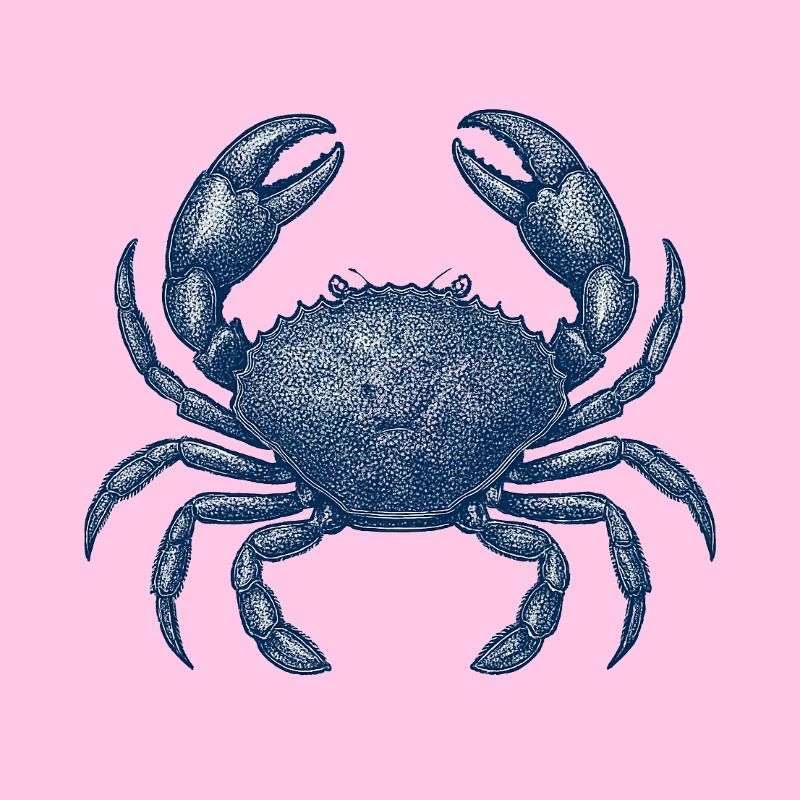Detaillierte blaue Krabbe Illustration