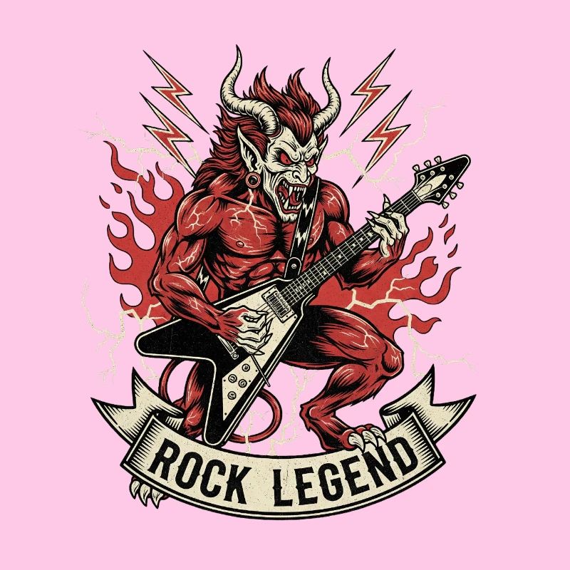 Mythical Demon Rock Illustration