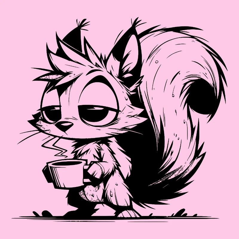 Bitte nicht stören – Eichhörnchen Kaffeezeit