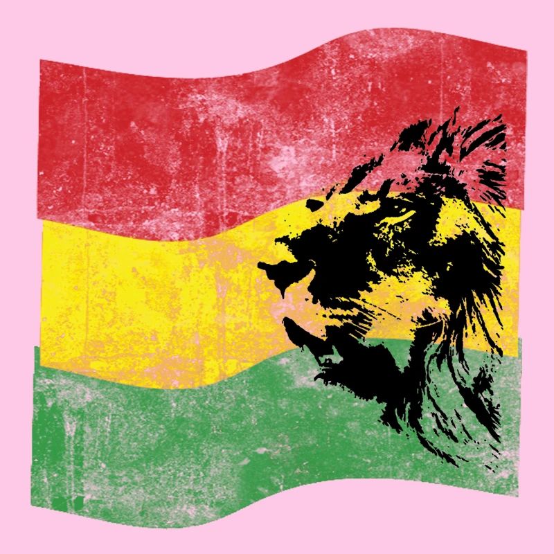 Lion Reggae avec drapeau