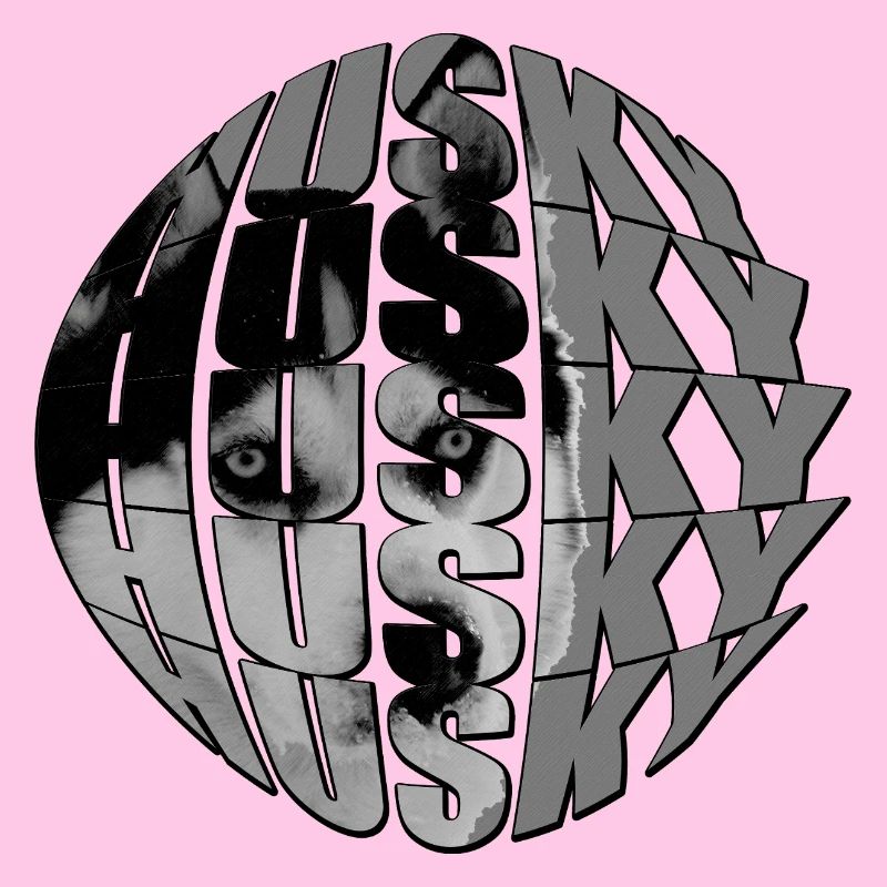 Wolf face in globe design