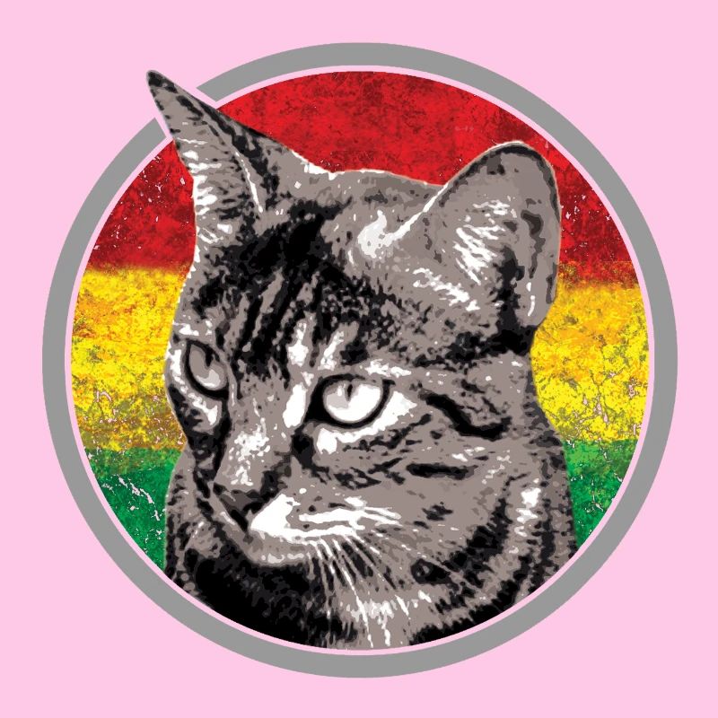 Katze mit Flagge Hintergrunde