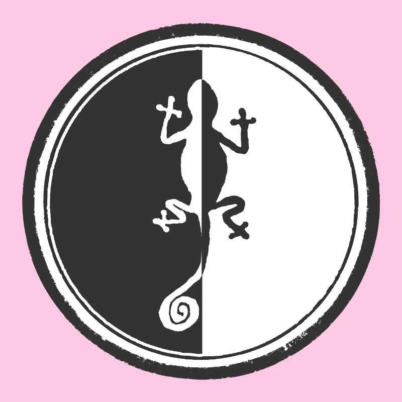 Design caméléon noir et blanc