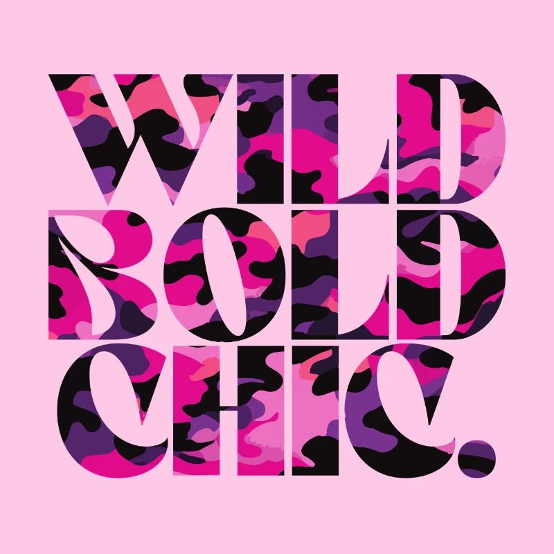 Wild Bold Chic Camo Motif Design