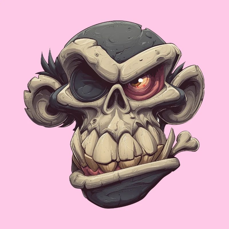 Monkey Skull Grin