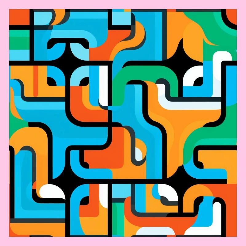 Colored Mesh Pattern Abstract