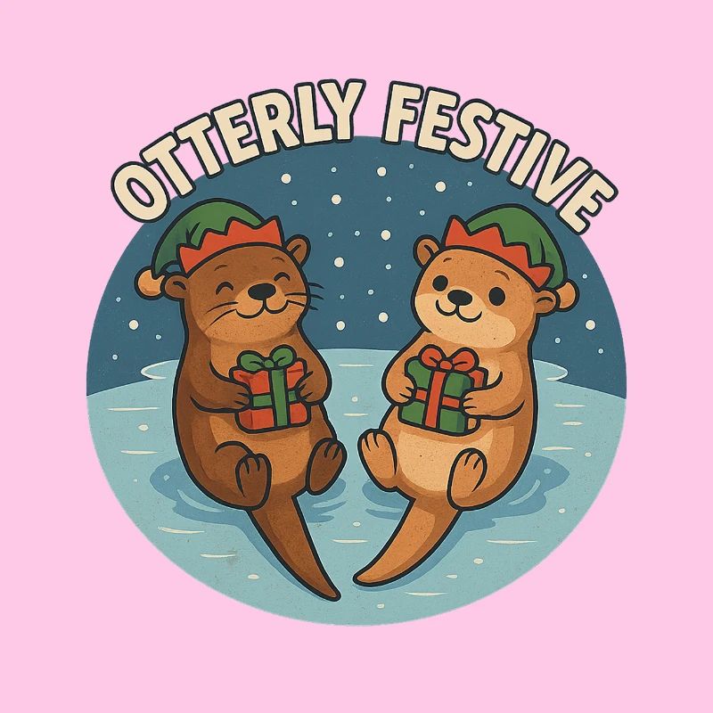 Otterfestliche Otter mit Geschenken