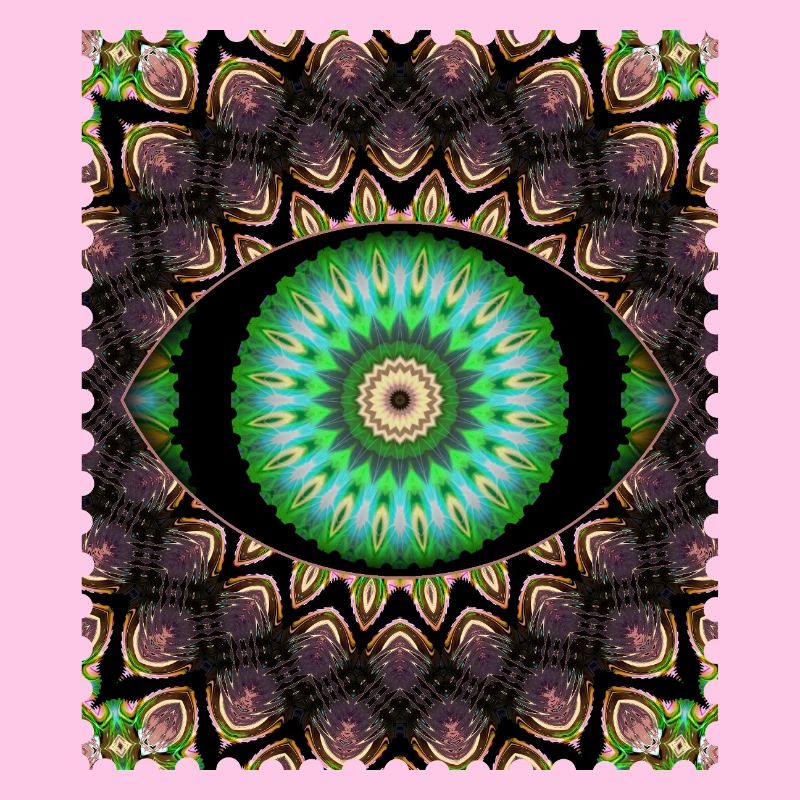 Kaleidoscopic eye pattern