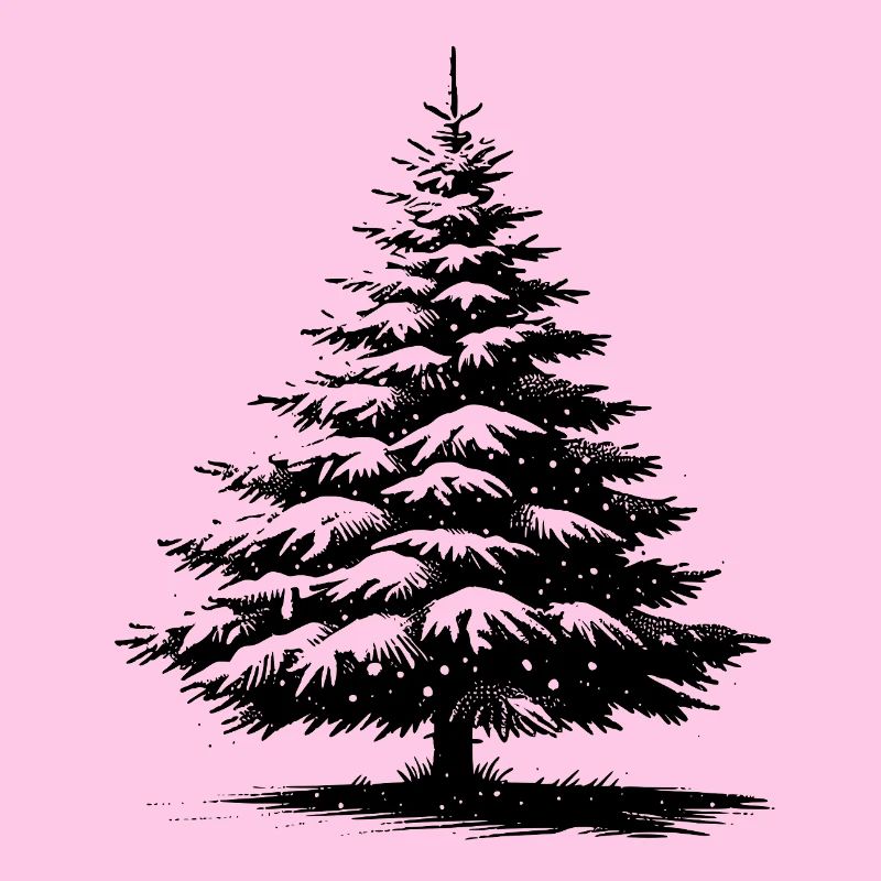 Schneebedeckte Weihnachtskiefer