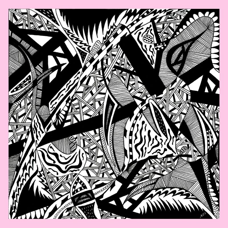 Design abstrait noir et blanc n°4