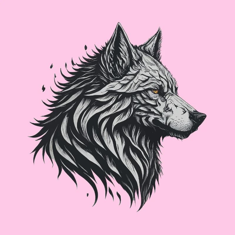 Geometric Black Wolf