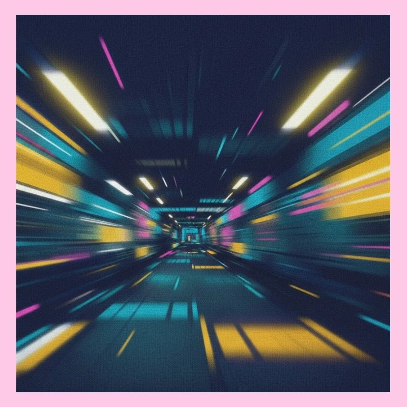 Neon-Tunnel U-Bahn Berlin 
