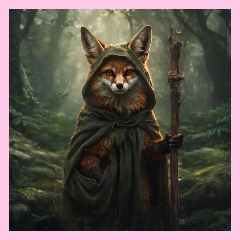 Waldfuchs im Druidencape