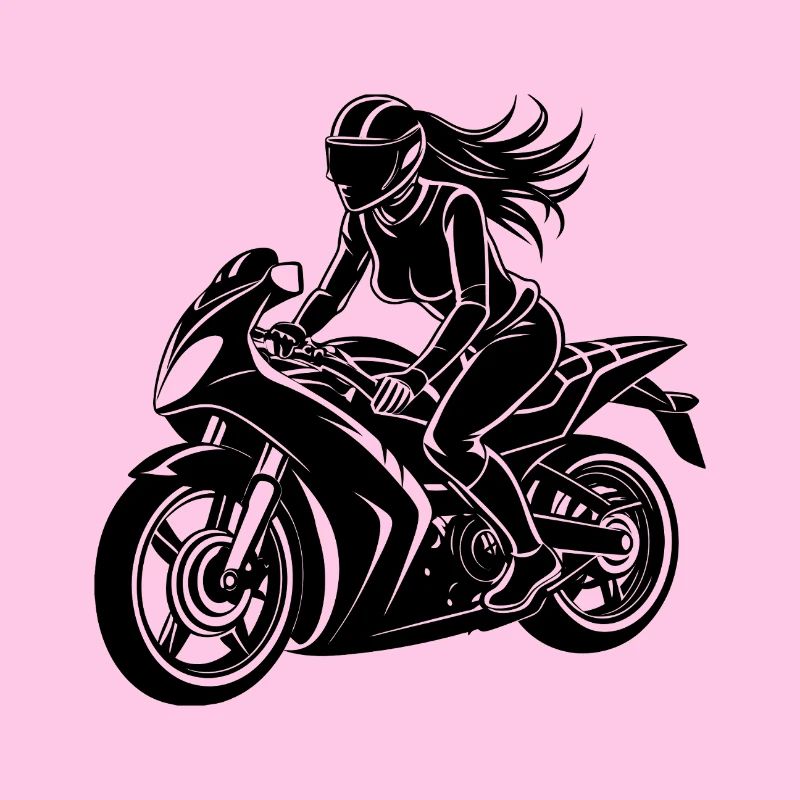 Biker-Sportmädchen