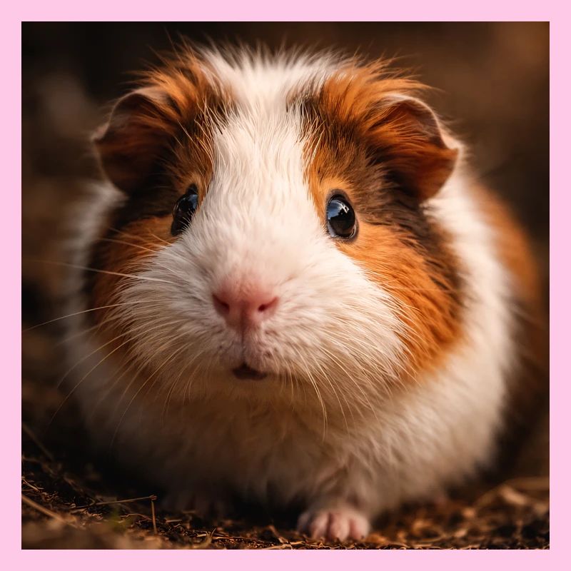 Gros plan de cochon d’Inde dans des tons terreux