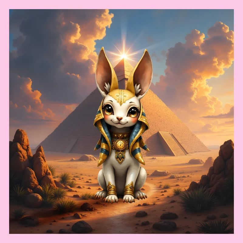 Ägyptisches Kaninchen in der Pyramide