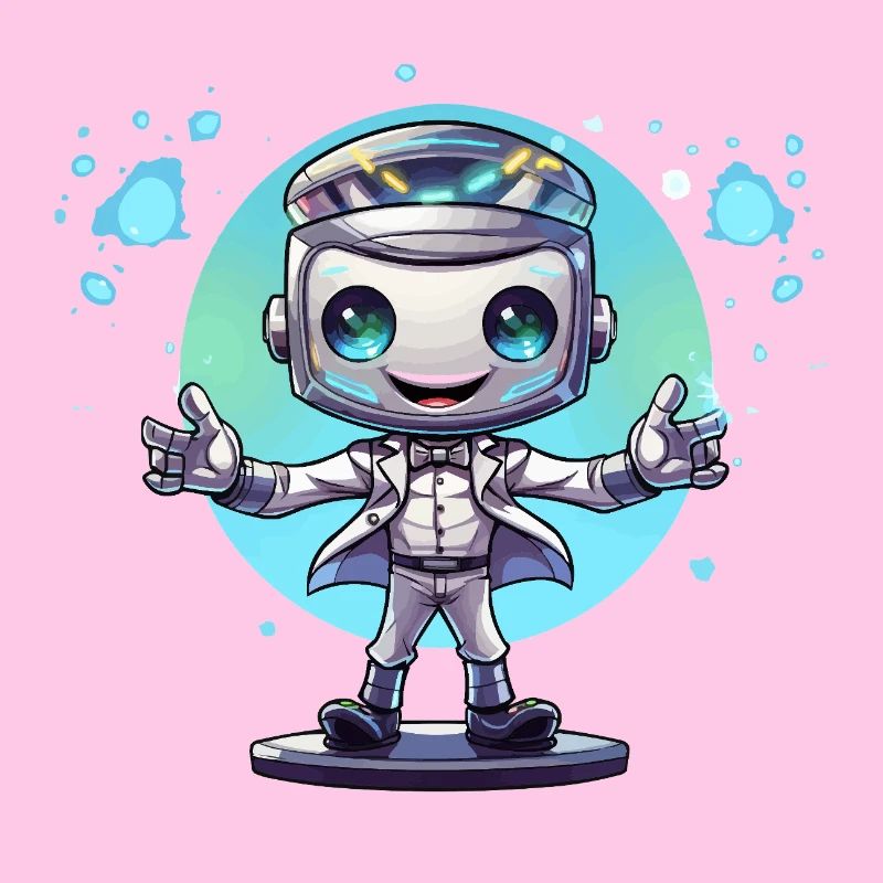 Petit robot spatial en combinaison