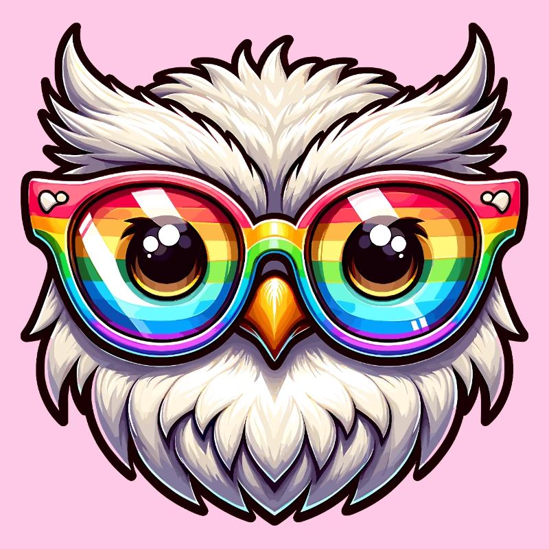 Regenbogen Eule Brille