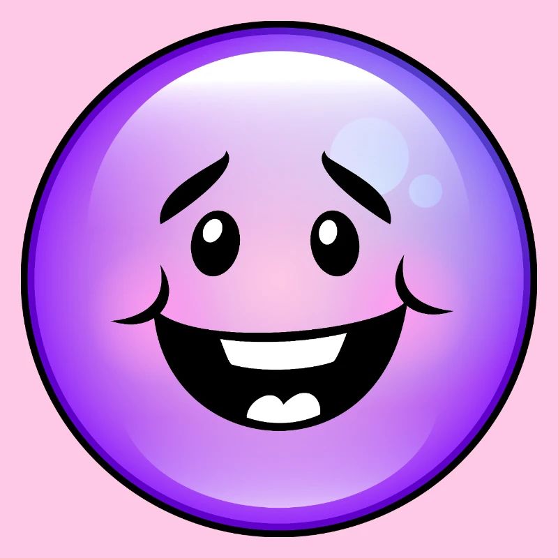 Bulle violette mignonne