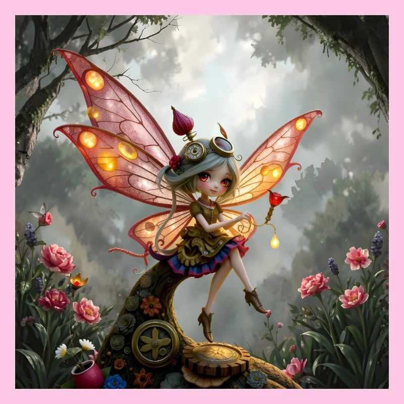 Fée steampunk aux ailes