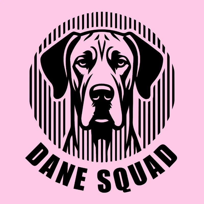 Dane Squad – Minimalist linear silhouette Hund