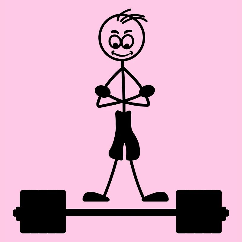 Weight training with hands over each other logo