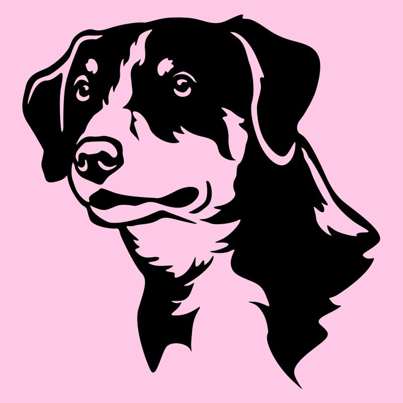 Entlebucher Sennenhund Kopf "Black Edition"