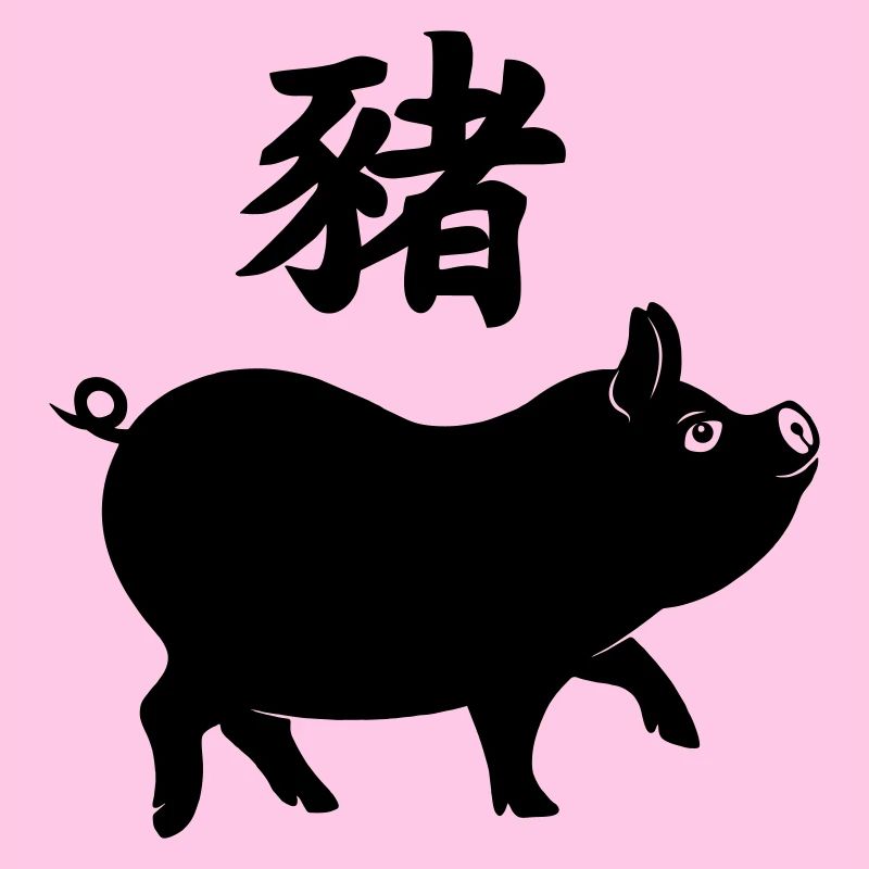 Cochon à caractère chinois avec image de cochon